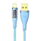 USAMS US-SJ571 Icy Series 1.2m USB to 8 Pin Aluminum Alloy Fast Charging Data Cable(Blue) - 1