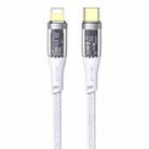 USAMS US-SJ573 Icy Series 1.2m Type-C to 8 Pin PD 20W Aluminum Alloy Data Cable(White) - 1