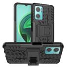 For Xiaomi Redmi Note 11E 5G Tire Texture TPU + PC Phone Case with Holder(Black) - 1