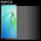50 PCS 0.26mm 9H 2.5D Tempered Glass Film For OPPO Reno8 Pro - 1