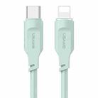 USAMS US-SJ566 Lithe Series 1.2m Type-C to 8 Pin PD 20W Fast Charging Cable with Light(Green) - 1