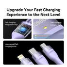 Baseus Flash Series II 1.2m USB + Type-C to Micro USB + 8 Pin + Type-C 100W Fast Charging Cable(Purple) - 5