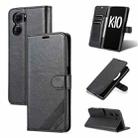 For OPPO K10 AZNS Sheepskin Texture Flip Leather Phone Case(Black) - 1
