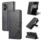 For OPPO K10 Pro AZNS Sheepskin Texture Flip Leather Phone Case(Black) - 1
