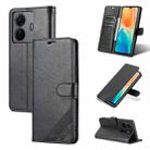 For vivo S15e AZNS Sheepskin Texture Flip Leather Phone Case(Black) - 1