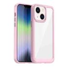 For iPhone 14 Colorful Series Acrylic + TPU Phone Case (Pink) - 1