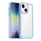 For iPhone 14 Plus Colorful Series Acrylic + TPU Phone Case  (Blue) - 1