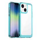 For iPhone 14 Plus Colorful Series Acrylic + TPU Phone Case  (Transparent Blue) - 1