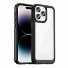 For iPhone 14 Pro Colorful Series Acrylic + TPU Phone Case (Black) - 1