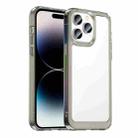 For iPhone 14 Pro Colorful Series Acrylic + TPU Phone Case (Transparent Black) - 1