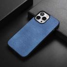 For iPhone 13 Pro Max Brugg Texture PU+TPU+PC Shockproof Phone Case  (Blue) - 1