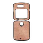 For Motorola Razr 5G Brugg Texture PU+TPU+PC Shockproof Phone Case(Khaki) - 1