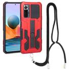 For Xiaomi Redmi Note 11 Pro Global Vanguard Lanyard Kickstand TPU + PC Phone Case(Red) - 1