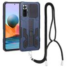 For Xiaomi Redmi Note 11 Pro Global Vanguard Lanyard Kickstand TPU + PC Phone Case(Blue) - 1