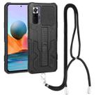 For Xiaomi Redmi Note 11 Pro Global Vanguard Lanyard Kickstand TPU + PC Phone Case(Black) - 1