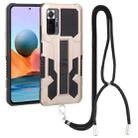 For Xiaomi Redmi Note 11 Pro Global Vanguard Lanyard Kickstand TPU + PC Phone Case(Gold) - 1