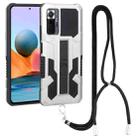 For Xiaomi Redmi Note 11 Pro Global Vanguard Lanyard Kickstand TPU + PC Phone Case(Silver) - 1