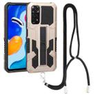 For Xiaomi Redmi Note 11S Vanguard Lanyard Kickstand TPU + PC Phone Case(Gold) - 1