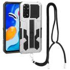 For Xiaomi Redmi Note 11S Vanguard Lanyard Kickstand TPU + PC Phone Case(Silver) - 1