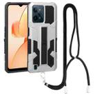 For OPPO Realme C31 Vanguard Lanyard Kickstand TPU + PC Phone Case(Silver) - 1