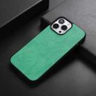 For iPhone 13 Pro Max FaletteTexture PU+TPU+PC Shockproof Phone Case (Green) - 1