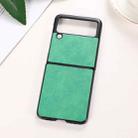 For Samsung Galaxy Z Flip3 5G FaletteTexture PU+TPU+PC Shockproof Phone Case(Green) - 1