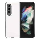 For Samsung Galaxy Z Fold3 5G FaletteTexture PU+TPU+PC Shockproof Phone Case(White) - 1