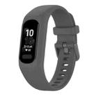 For Garmin Smart 5 Solid Color Silicone Watch Band(Dark Grey) - 1