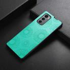 For LG Wing 5G Sunflower Pattern PU+TPU+PC Shockproof Phone Case(Baby Blue) - 1