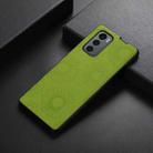 For LG Wing 5G Sunflower Pattern PU+TPU+PC Shockproof Phone Case(Light Green) - 1