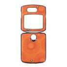 For Motorola Razr 5G Sunflower Pattern PU+TPU+PC Shockproof Phone Case(Orange) - 1