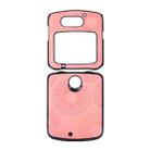 For Motorola Razr 5G Sunflower Pattern PU+TPU+PC Shockproof Phone Case(Pink) - 1