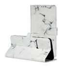 For Galaxy S20+ Colored Drawing Marble Pattern Horizontal Flip PU Leather Case with Holder & Card Slots & Wallet(White) - 1