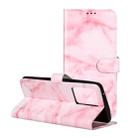 For Galaxy S20 Ultra Colored Drawing Marble Pattern Horizontal Flip PU Leather Case with Holder & Card Slots & Wallet(Pink) - 1