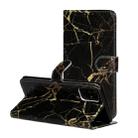 For Galaxy A51 Colored Drawing Marble Pattern Horizontal Flip PU Leather Case with Holder & Card Slots & Wallet(Black Gold) - 1