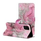 For Galaxy A51 Colored Drawing Marble Pattern Horizontal Flip PU Leather Case with Holder & Card Slots & Wallet(Seawater) - 1