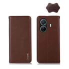 For vivo S15e KHAZNEH Nappa Top Layer Cowhide Leather Phone Case(Brown) - 1