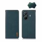 For vivo S15e KHAZNEH Nappa Top Layer Cowhide Leather Phone Case(Green) - 1