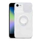 For iPhone SE 2022 / SE 2020 / 8 / 7 Sliding Camshield Ring Holder TPU Phone Case(White) - 1