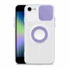 For iPhone SE 2022 / SE 2020 / 8 / 7 Sliding Camshield Ring Holder TPU Phone Case(Light Purple) - 1