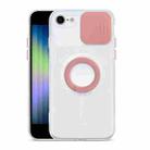 For iPhone SE 2022 / SE 2020 / 8 / 7 Sliding Camshield Ring Holder TPU Phone Case(Pink) - 1