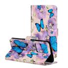 For Galaxy S20 Ultra Oil Embossed Coloured Drawing Pattern Horizontal Flip PU Leather Case with Holder & Card Slots & Wallet(Purple Flower Butterfly) - 1