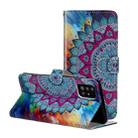 For Galaxy A71 Oil Embossed Coloured Drawing Pattern Horizontal Flip PU Leather Case with Holder & Card Slots & Wallet(Half Sunflower) - 1