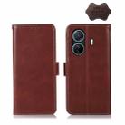 For vivo S15e Crazy Horse Top Layer Cowhide Leather Phone Case(Brown) - 1