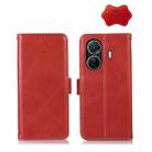 For vivo S15e Crazy Horse Top Layer Cowhide Leather Phone Case(Red) - 1