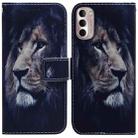 For Motorola Moto G Stylus 4G 2022 Coloured Drawing Leather Phone Case(Lion) - 1