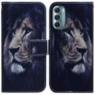 For Motorola Moto G Stylus 5G 2022 Coloured Drawing Leather Phone Case(Lion) - 1