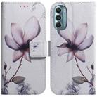 For Motorola Moto G Stylus 5G 2022 Coloured Drawing Leather Phone Case(Magnolia Flower) - 1