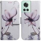 For OnePlus 10R / Ace Coloured Drawing Leather Phone Case(Magnolia Flower) - 1