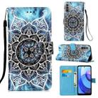 For Motorola Moto E20 / E30 / E40 Colored Drawing Plain Weave Leather Phone Case(Undersea Mandala) - 1